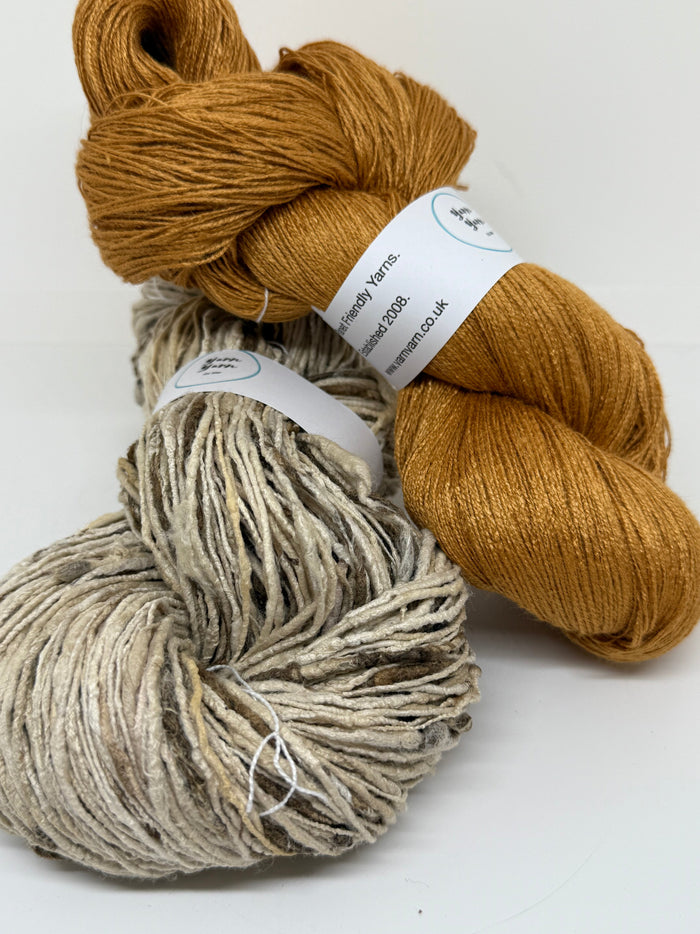 Sari silk yarn, handspun silk yarn