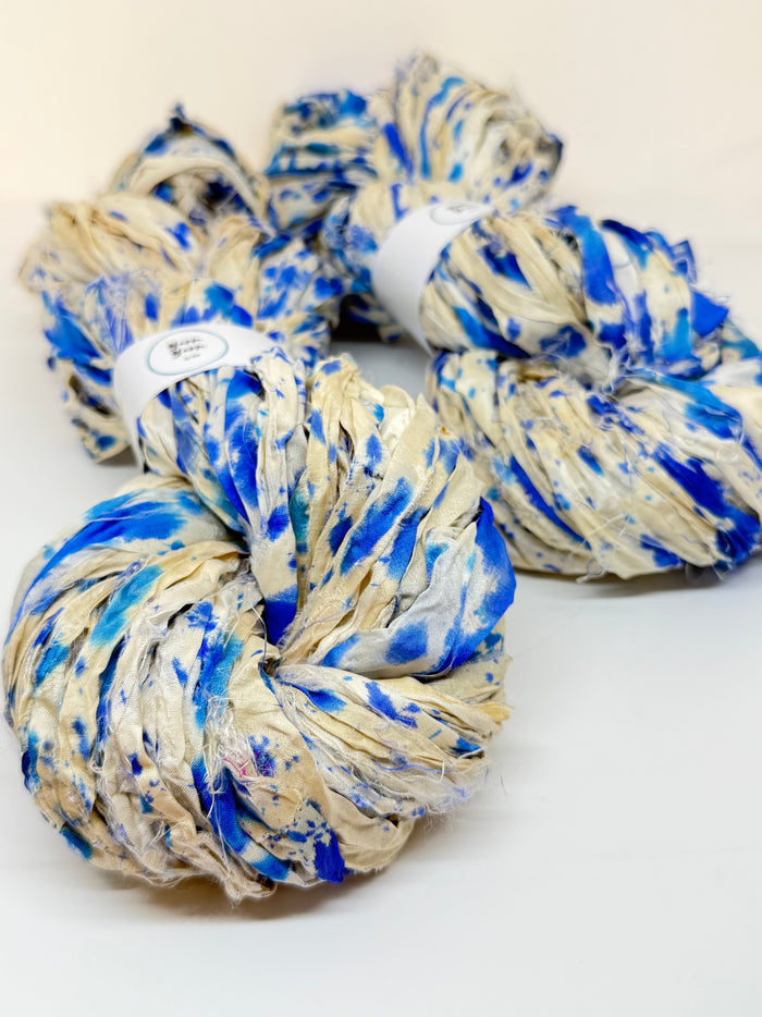 Sari Silk Ribbon Collection – Handmade Recycled Silk Yarn