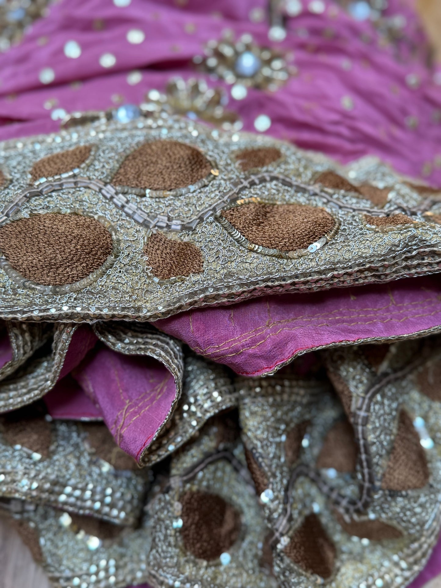 PURE SILK full sari. Unique. Heavily beaded. Vintage saree. SOLD OUT