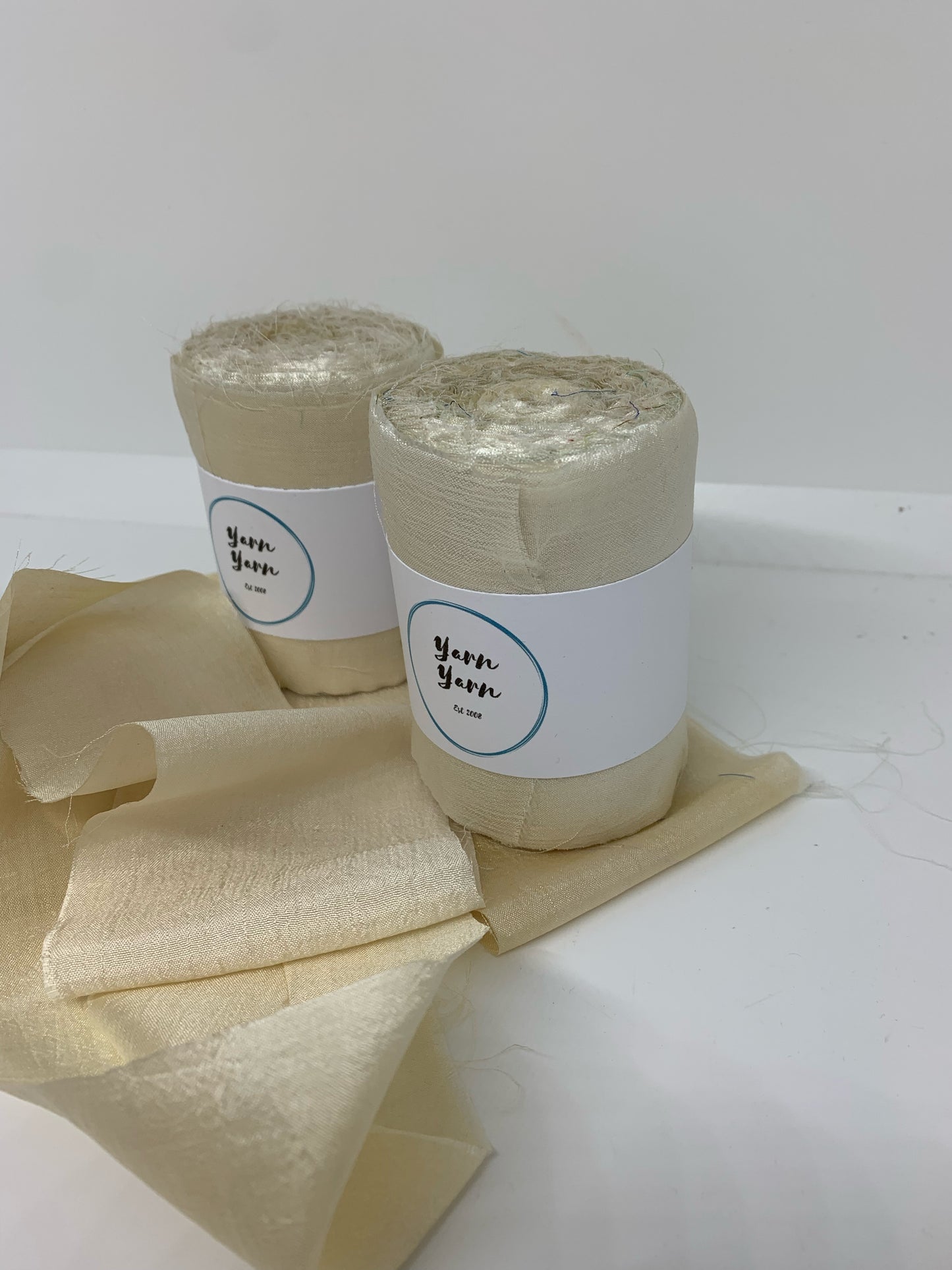 Sari silk rolls, 2.5 inch wide. Fabric silk roll for fibre art.