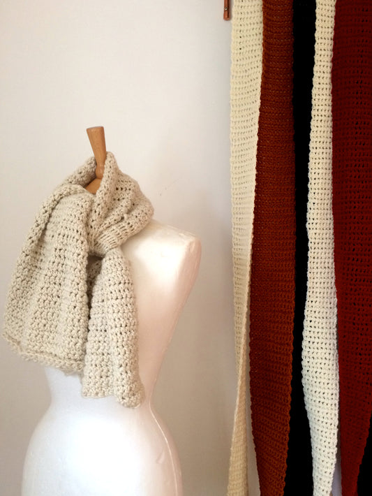 VERY quick and easy scarf pattern using silk and merino wool!