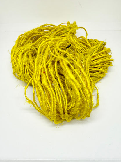 Banana Yarn In Sunset Moss. Vegan, Handspun and Chunky.