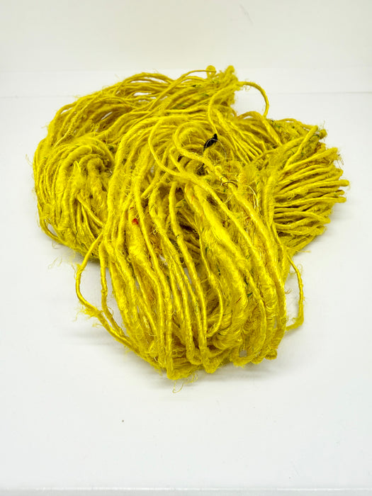 Banana yarn, citrus yellow, vegan friendly yarn.