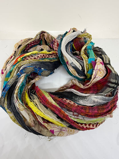 Chiffon Silk Remnants from Scarf Production.