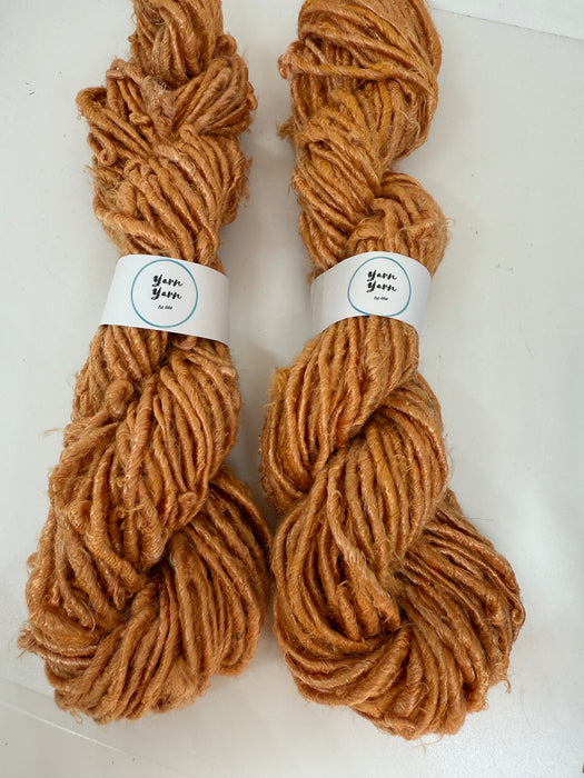 Banana yarn, Marigold, vegan friendly yarn.