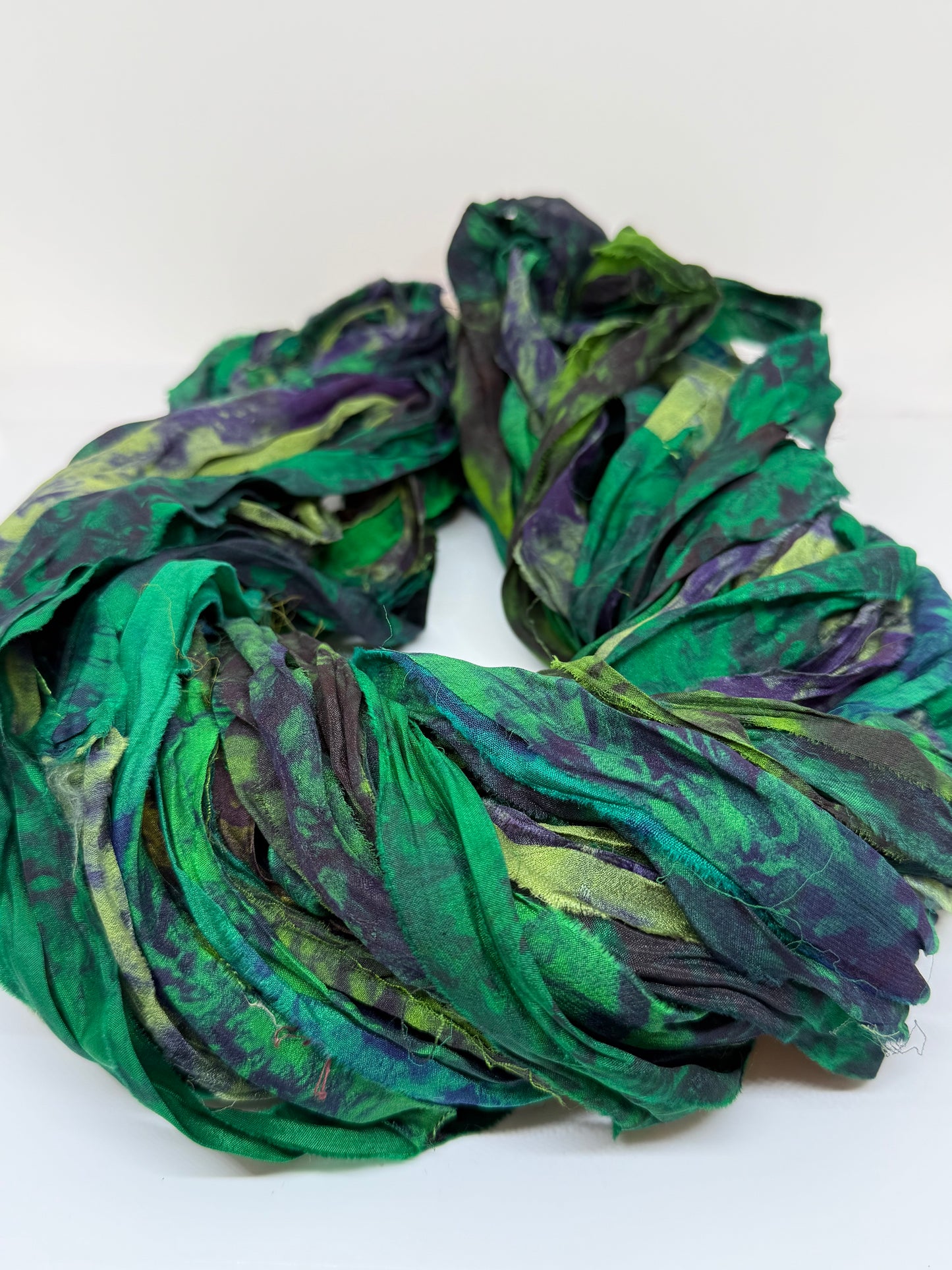 Sari Silk Ribbon – pure silk hand painted.