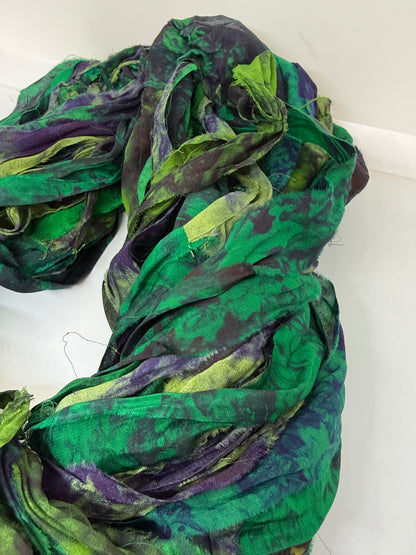Sari Silk Ribbon – pure silk hand painted.