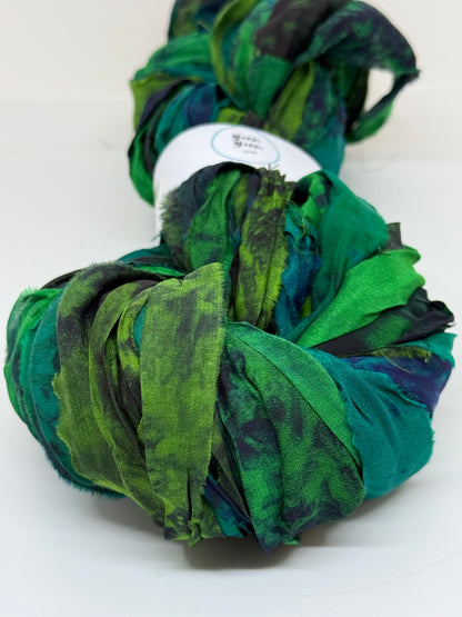 Sari Silk Ribbon – pure silk hand painted.