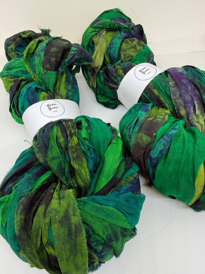 Sari Silk Ribbon – pure silk hand painted.