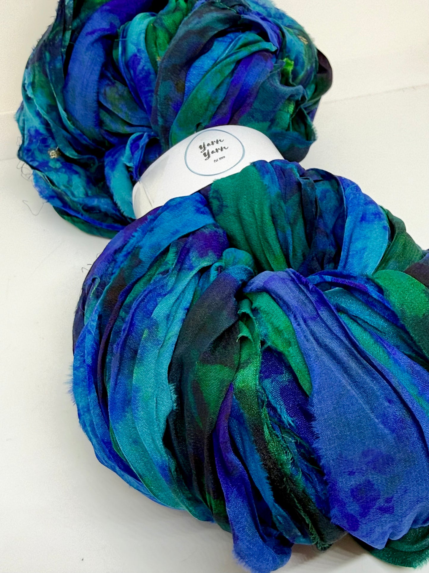 Sari Silk Ribbon – pure silk | hand painted. Weaving and fibre art.