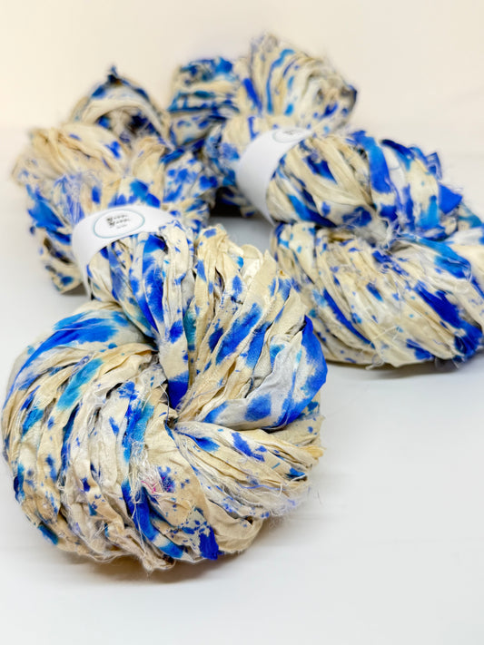 Spray Dyed Sari Silk Ribbon – Knit, Weave & Textile Art
