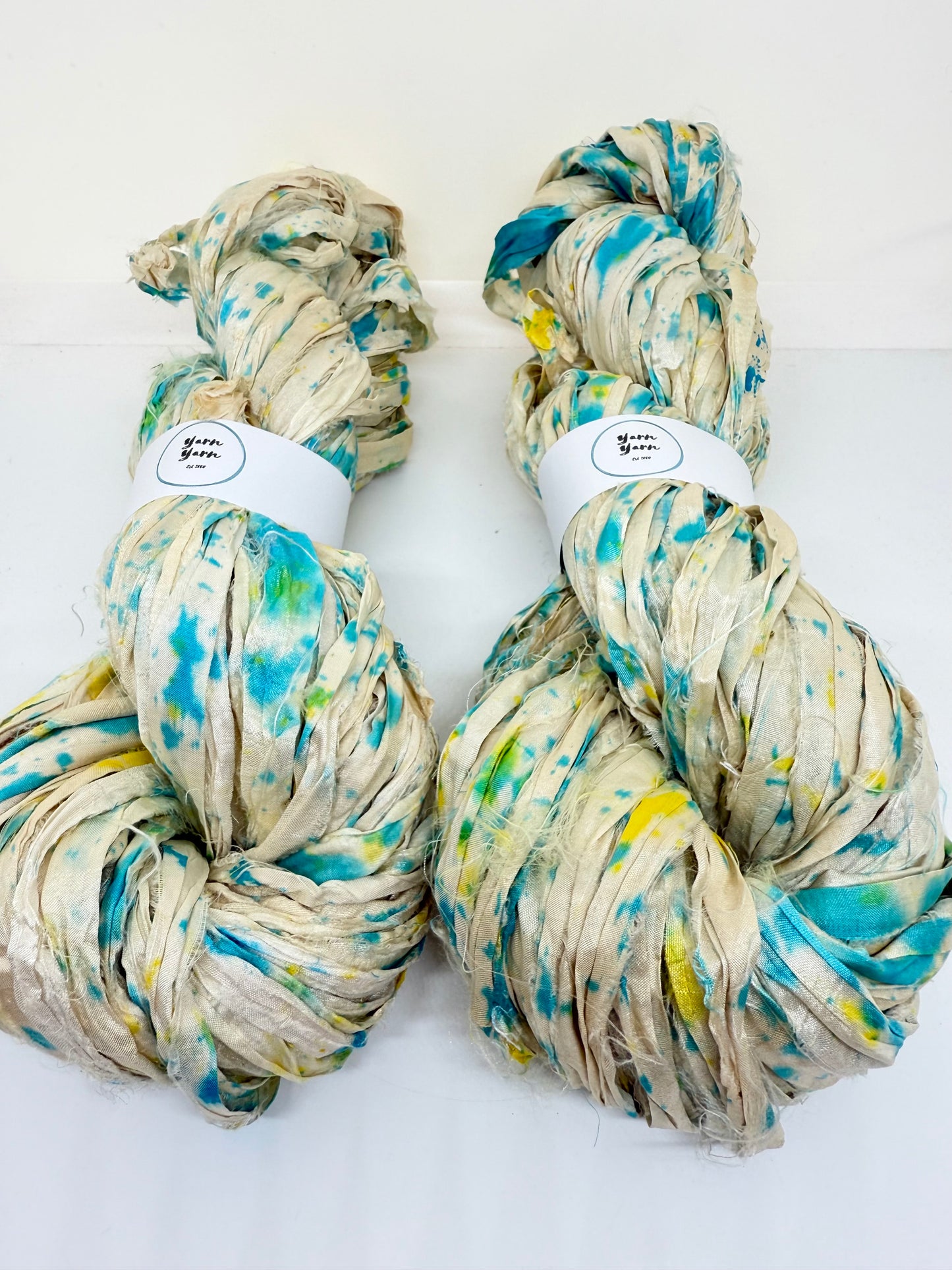 Sari Silk Ribbon – Spray Dyed, Ethical Weaving & Crafting Yarn SOLD OUT