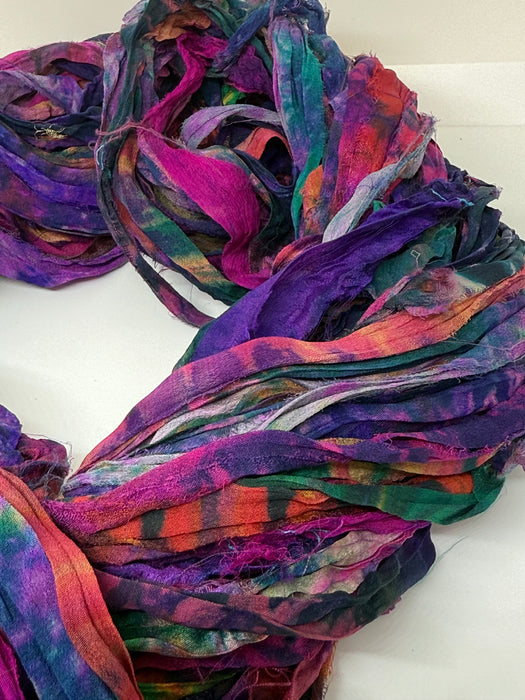 Sari Silk Ribbon – pure silk art dyed.