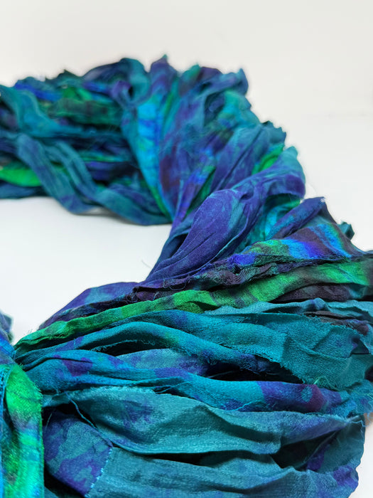 Sari Silk Ribbon – pure silk art dyed.