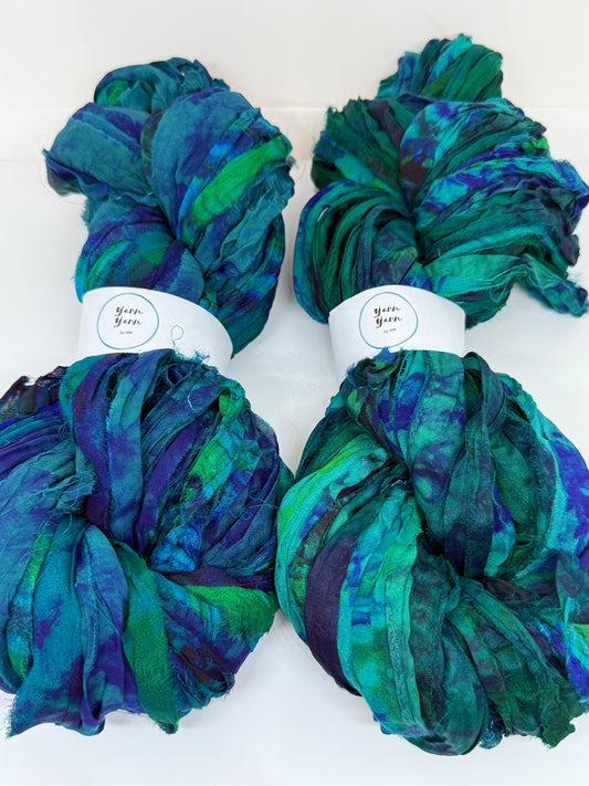 Sari Silk Ribbon – pure silk art dyed.