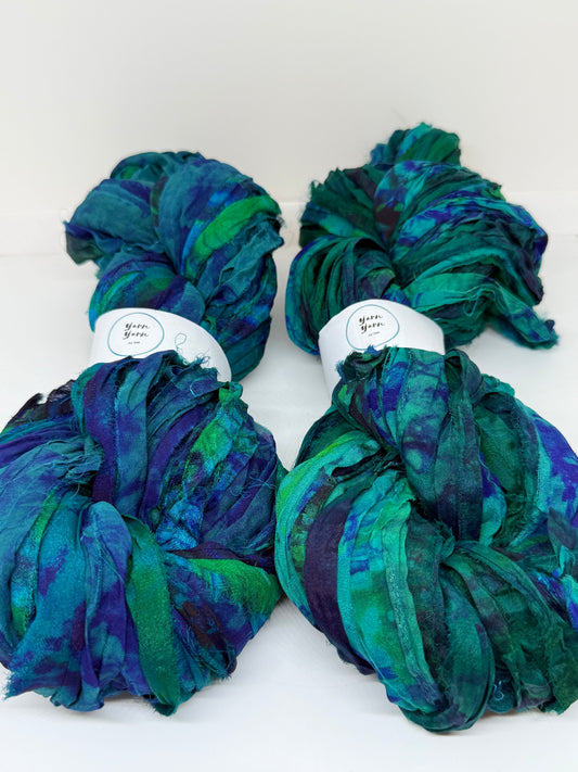 Sari Silk Ribbon – pure silk art dyed.