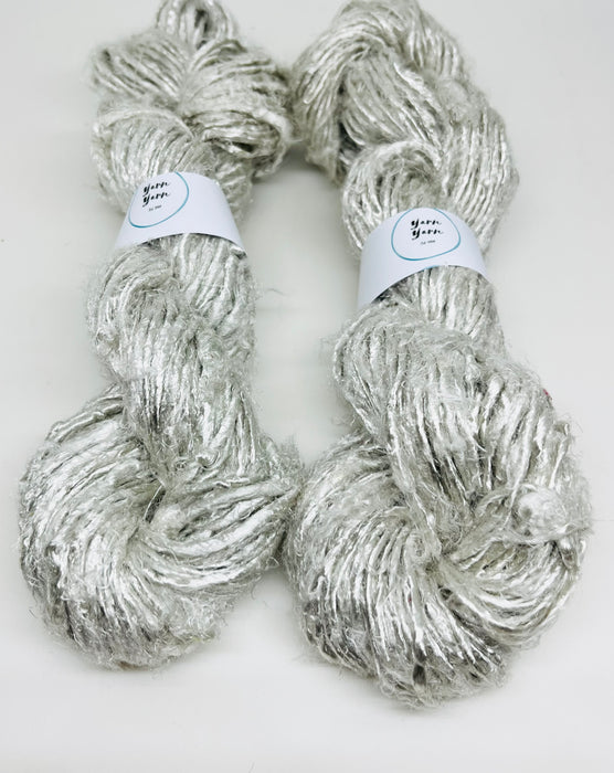 Banana yarn. Silver. Vegan yarn. SOLD OUT