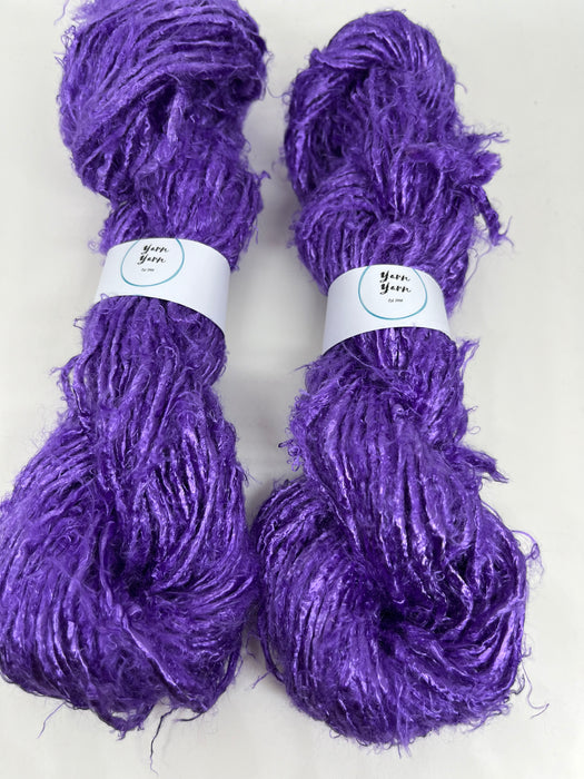 Banana yarn, vegan friendly yarn. Plum.