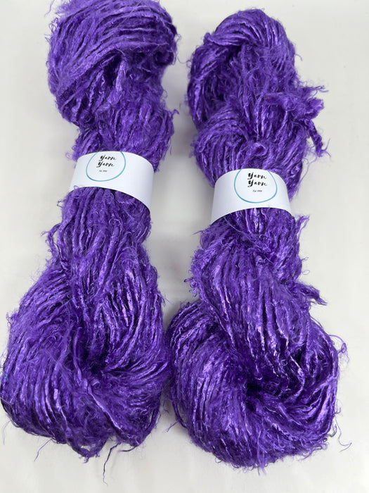Banana yarn, vegan friendly yarn. Plum.