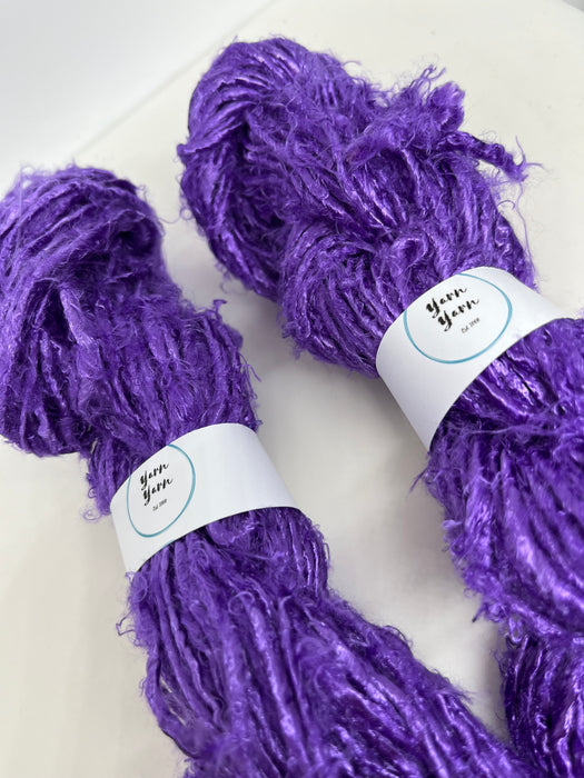 Banana yarn, vegan friendly yarn. Plum.