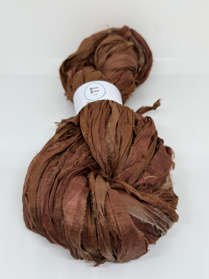 Sari Silk Ribbon Yarn | Treacle | Fibre Art and Weaving