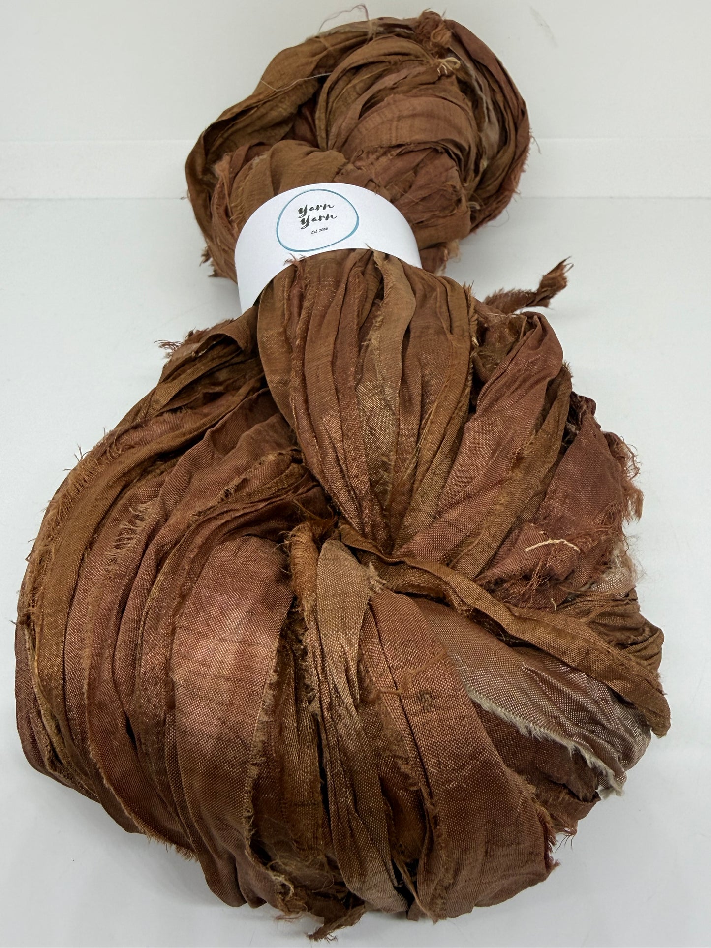 Sari Silk Ribbon Yarn | Treacle | Fibre Art and Weaving