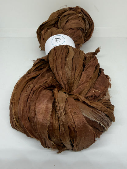 Sari Silk Ribbon Yarn | Treacle | Fibre Art and Weaving