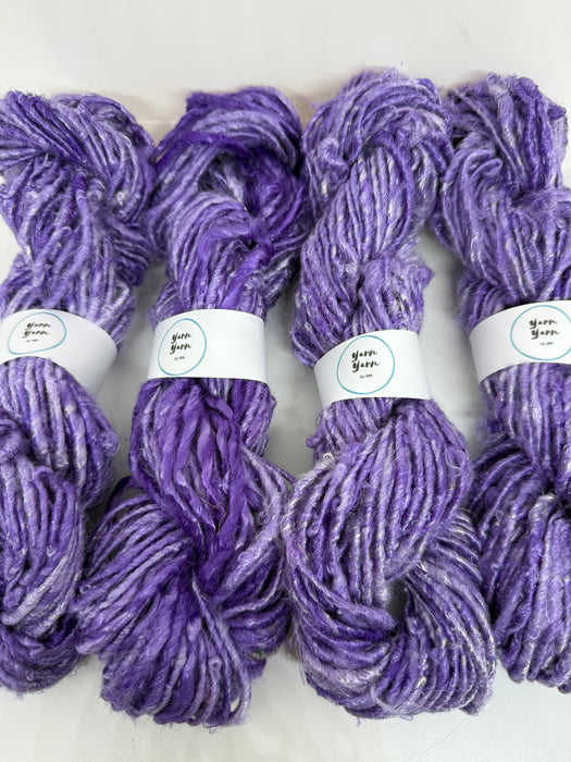 Banana yarn, vegan friendly yarn. Plum.