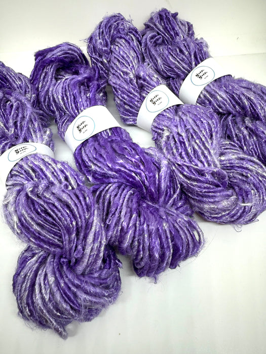 Banana yarn, vegan friendly yarn. Plum.