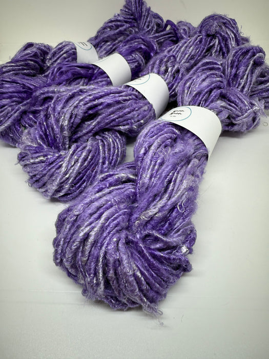 Banana yarn, vegan friendly yarn. Plum.