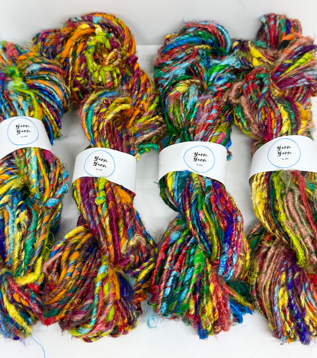 Banana yarn, mixed colours - Fibre Crafting.