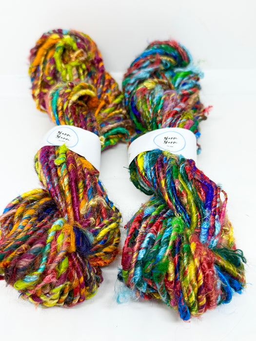 Banana yarn, mixed colours - Fibre Crafting.