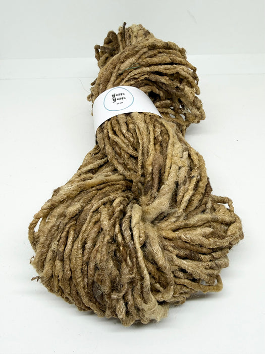Wild forest silk yarn, chemical free.