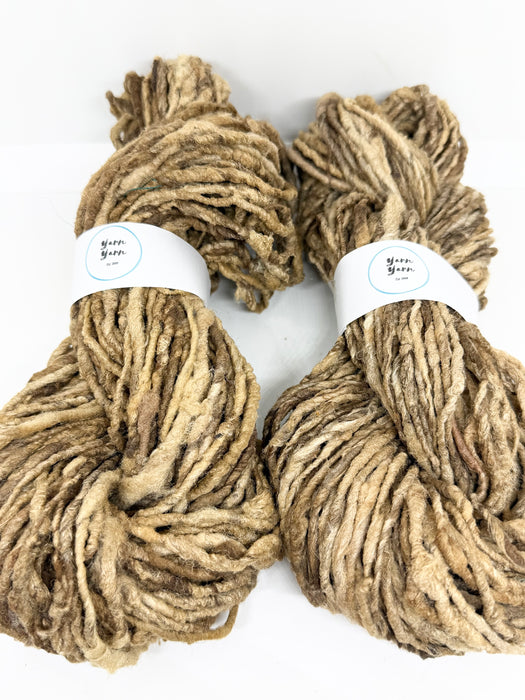 Wild forest silk yarn, chemical free.