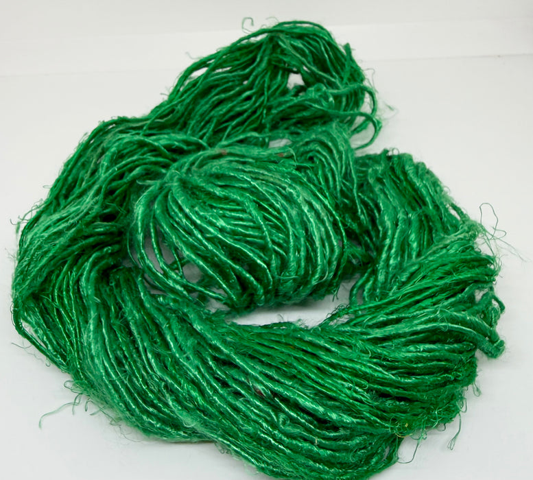 Banana yarn, vegan friendly, Kelly green.