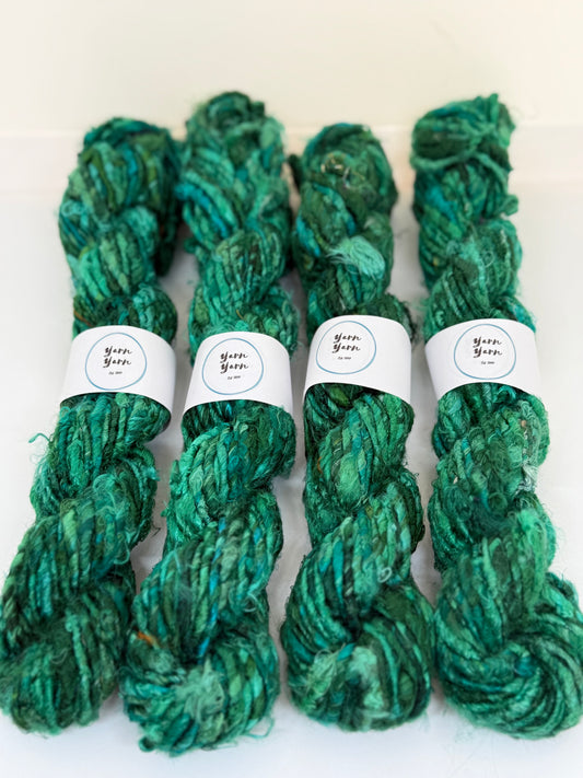 Banana Yarn | forest green | vegan yarn for fibre arts.