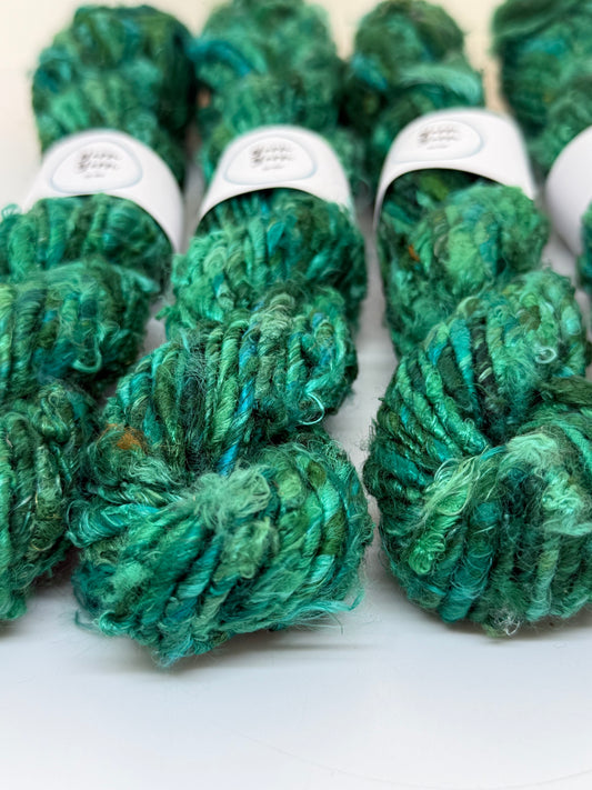 Banana Yarn | forest green | vegan yarn for fibre arts.