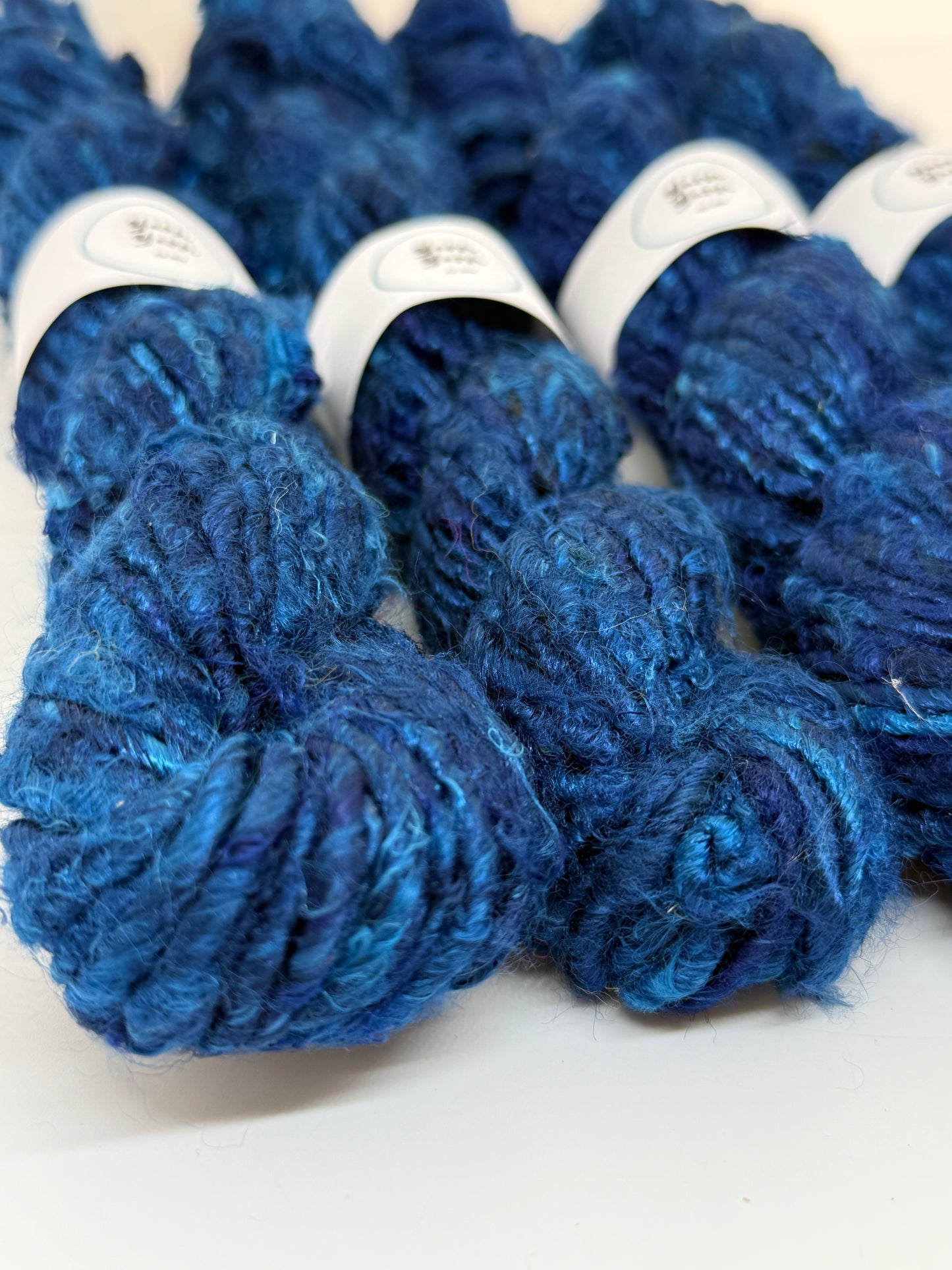 Banana Yarn | navy blue | handmade vegan yarn | fibre arts.