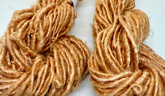 Banana yarn, Marigold, vegan friendly yarn.
