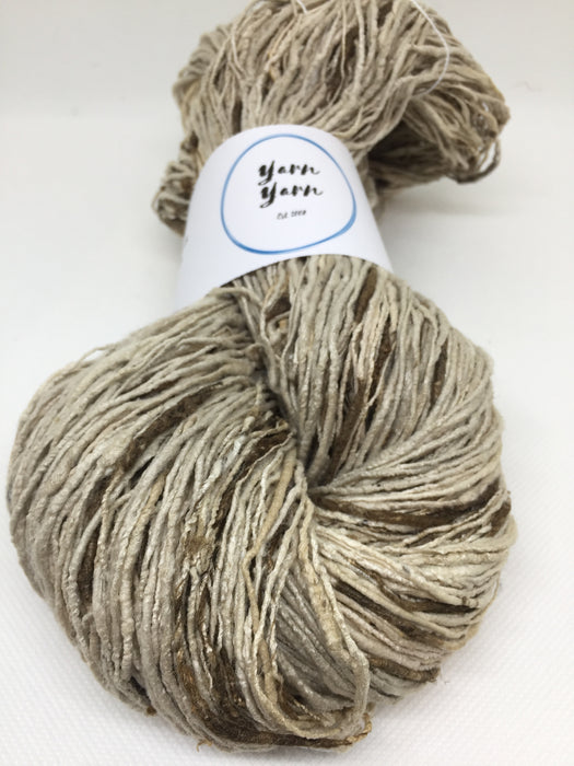 Organic eri and wild tassar raw silk yarn. SOLD OUT