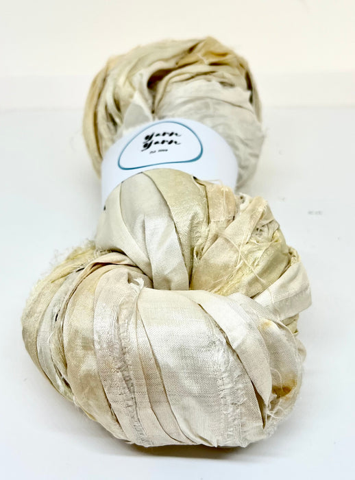 Sari silk ribbon. Beautiful quality silk ribbon yarn.