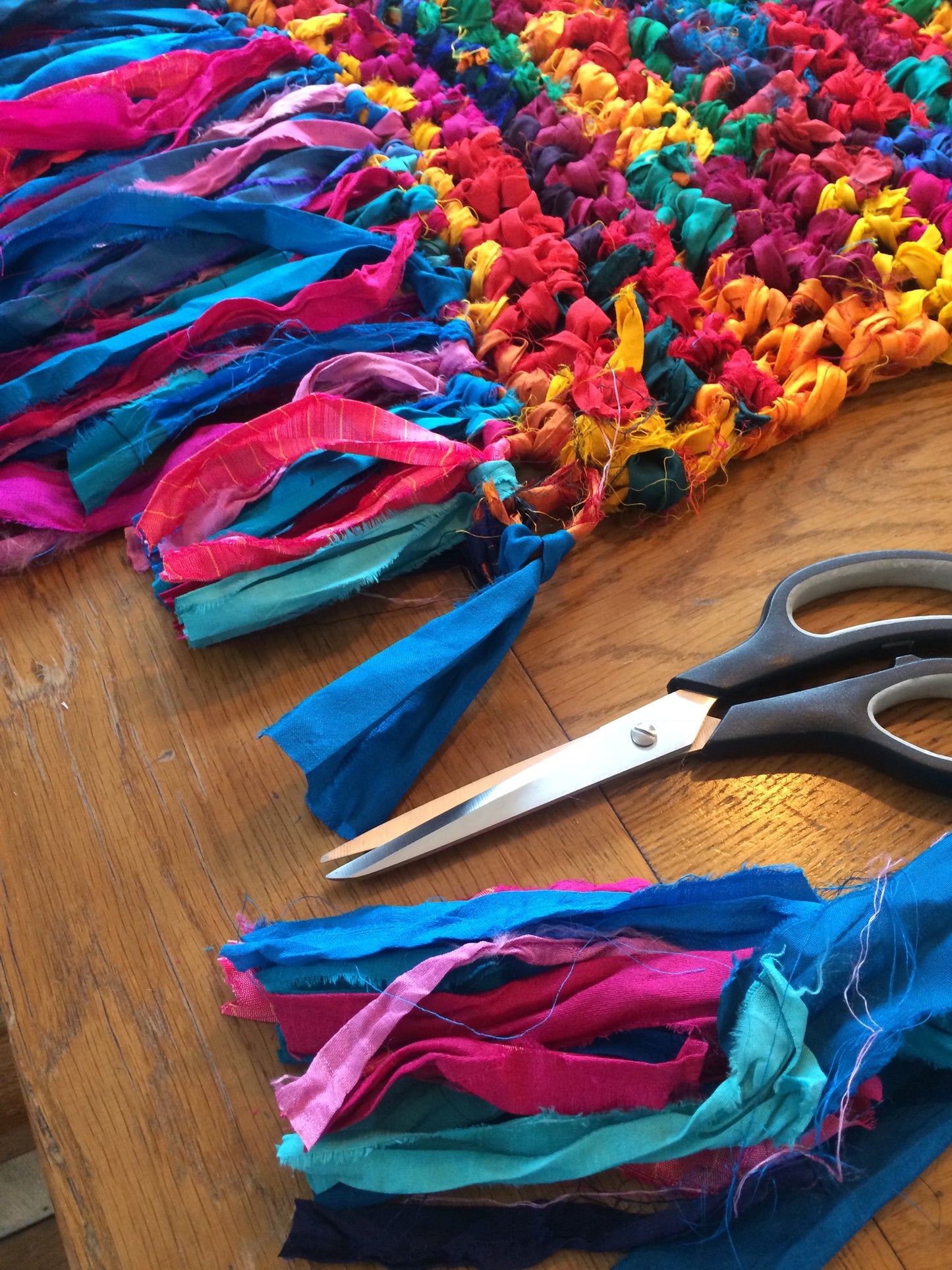 Sari Silk Ribbon Loose Ends – Mixed Ribbon Yarn.
