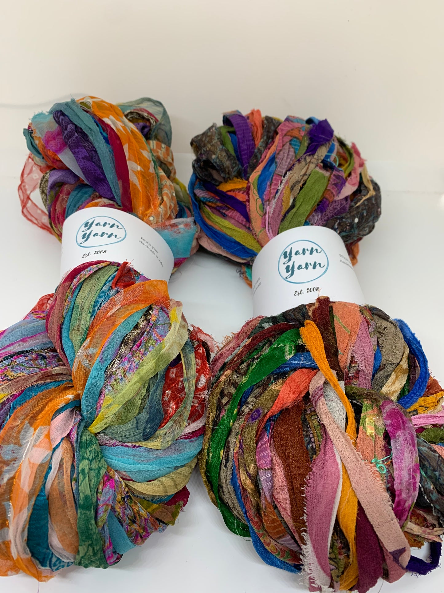 Chiffon Silk Remnants from Scarf Production.