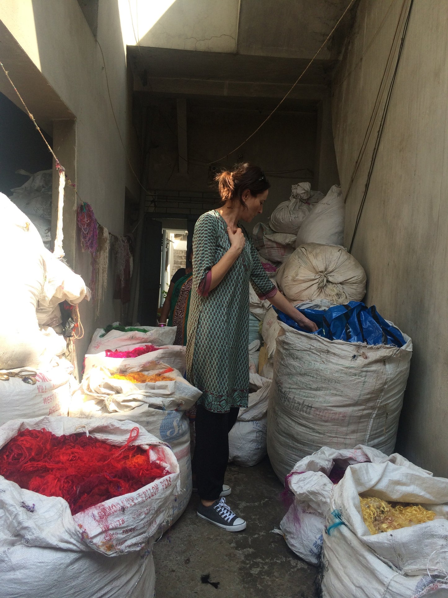 Sari Silk Ribbon – Multicoloured Recycled Yarn for fibre arts and crafts.