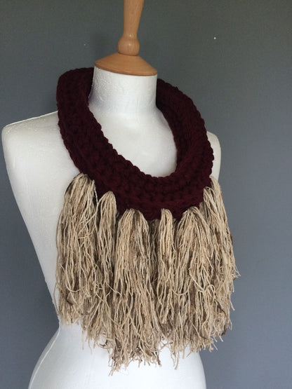 Organic eri and wild tassar raw silk yarn. SOLD OUT