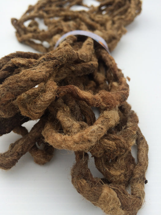 Wild forest silk yarn, chemical free.